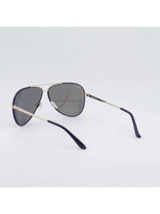 Salvatore Ferragamo SF131S 736 Sunglasses Gold / Black Aviator Frame main image 5